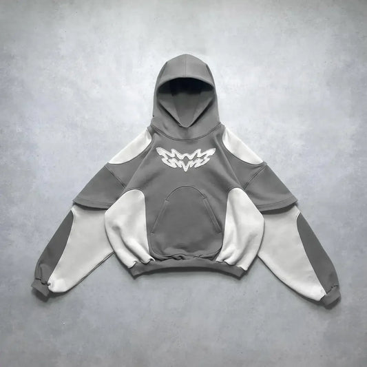 Hip-Hop Gothic Embroidery Y2K Zipper Hoodie