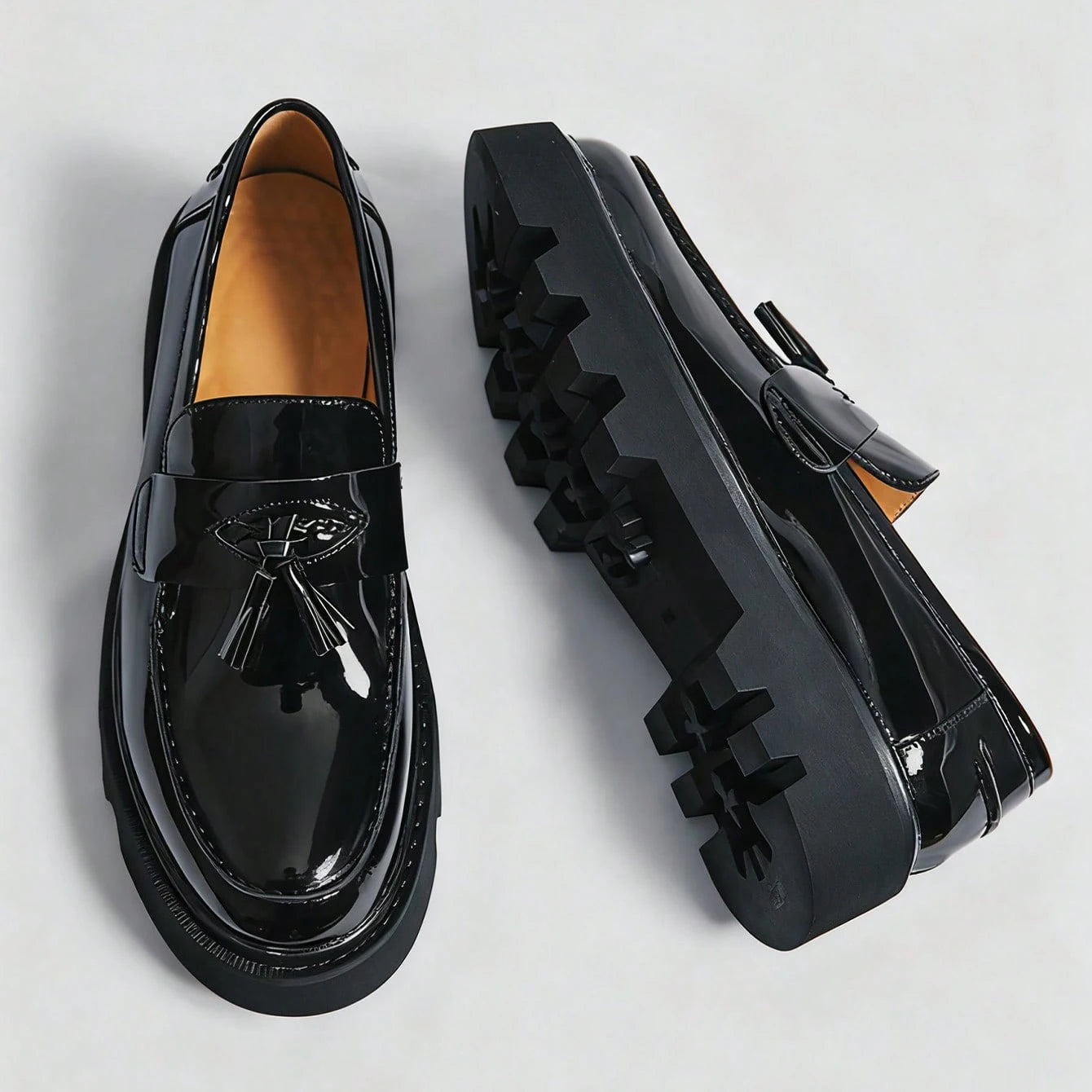 Men's Classic Fashion Thick Sole Penny Loafers Slip-On Business Dress Shoes