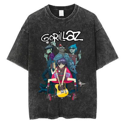 Vintage Gorillaz Punk Graphic T-shirt