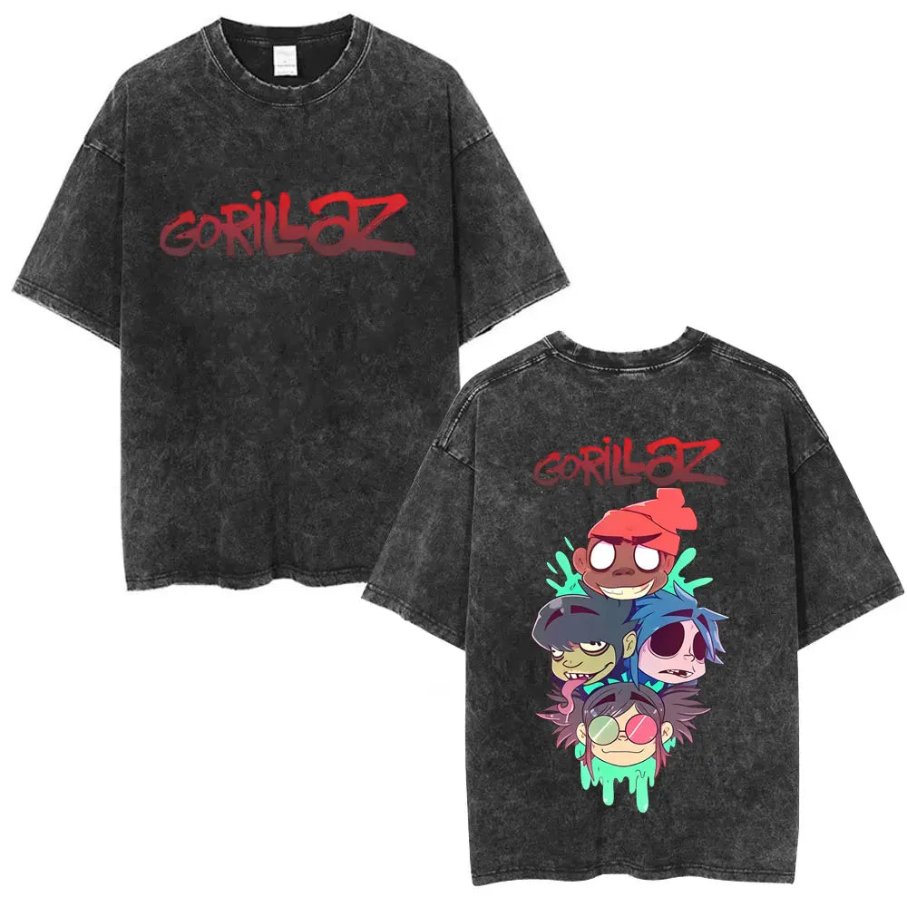 Vintage Gorillaz Punk Graphic T-shirt