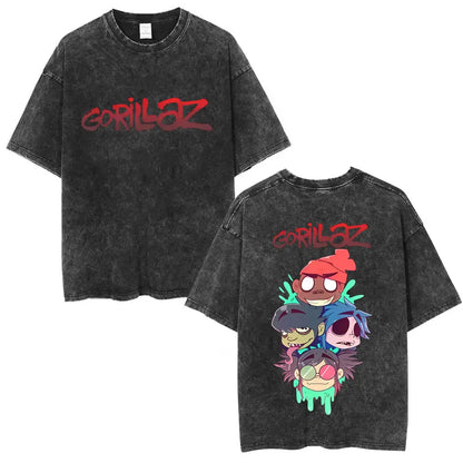 Vintage Gorillaz Punk Graphic T-shirt