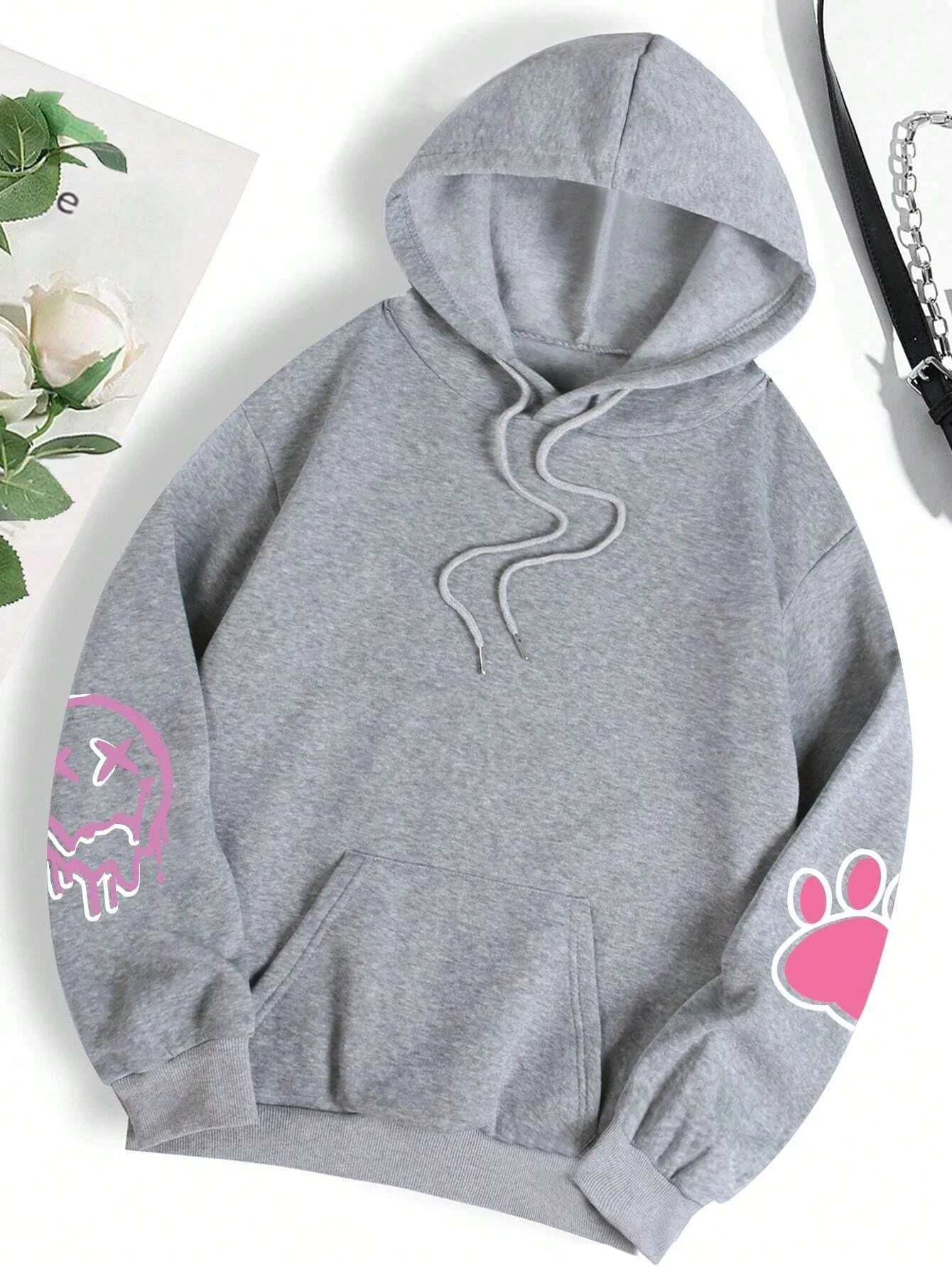 Graphic Bunny Street Fashion Hoodie for Women