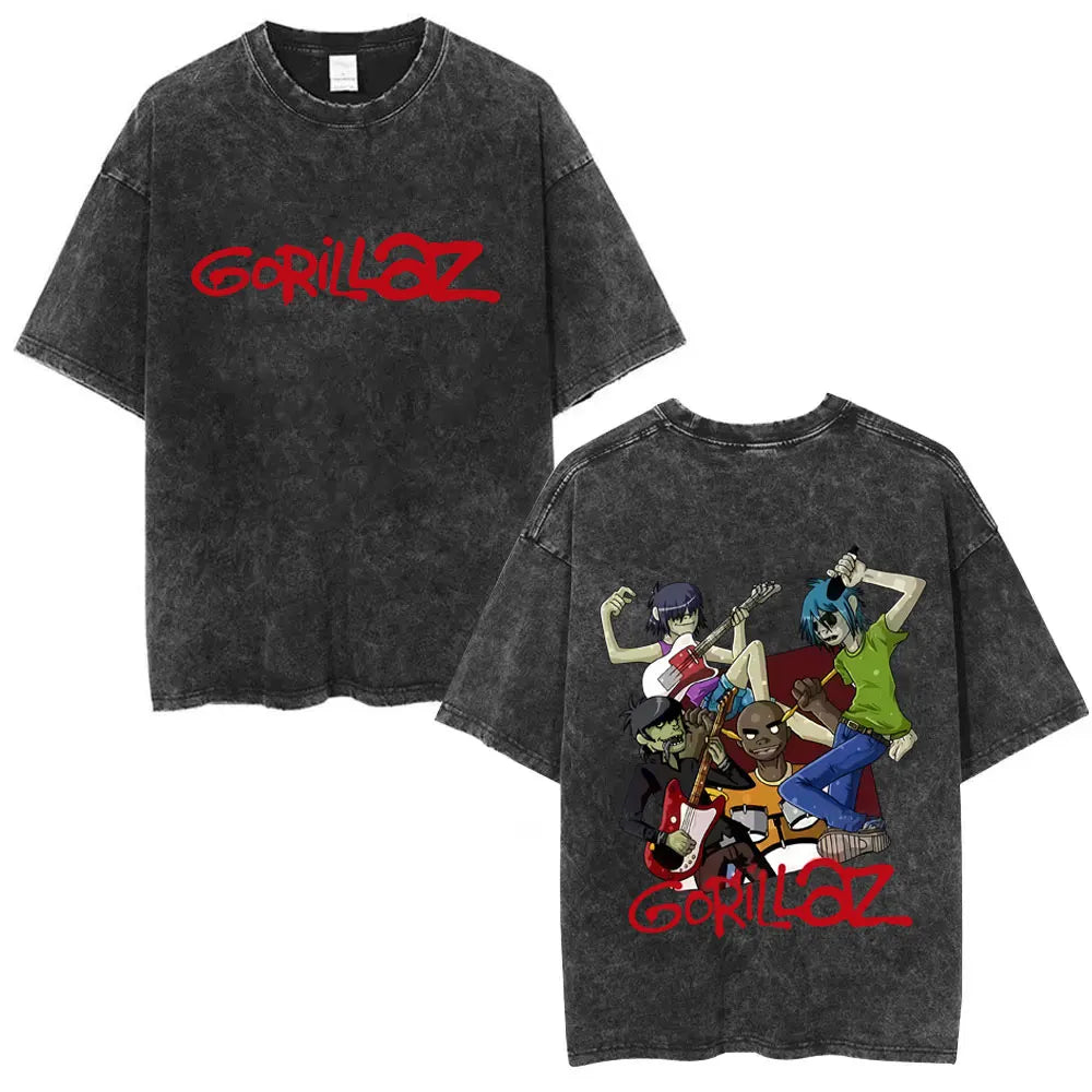 Vintage Gorillaz Punk Graphic T-shirt