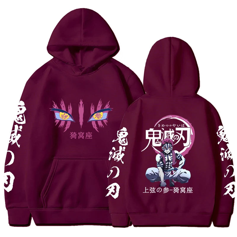 Demon Slayer Anime - Akaza Hoodies