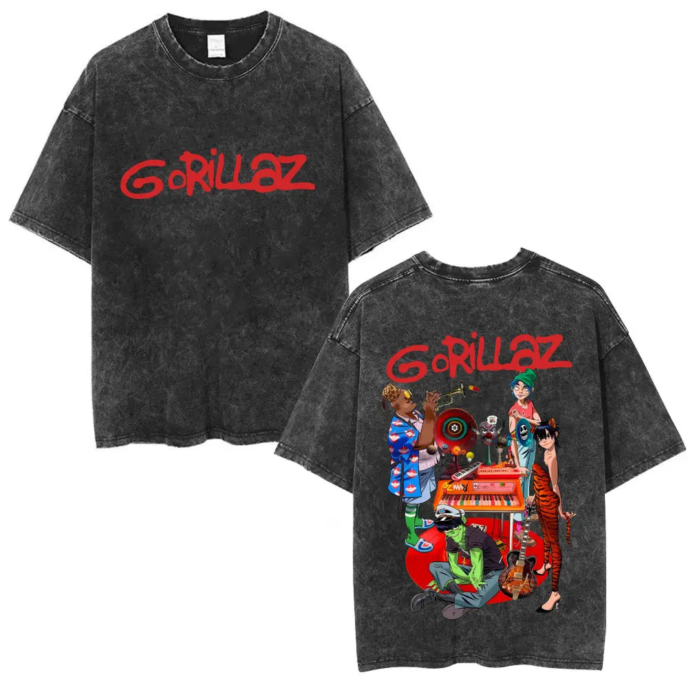 Vintage Gorillaz Punk Graphic T-shirt