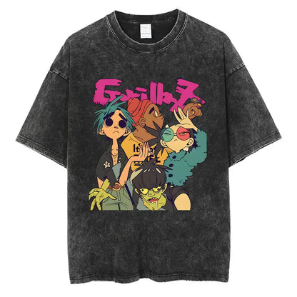 Vintage Gorillaz Punk Graphic T-shirt