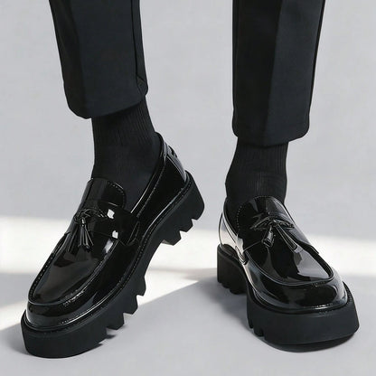 Men's Classic Fashion Thick Sole Penny Loafers Slip-On Business Dress Shoes