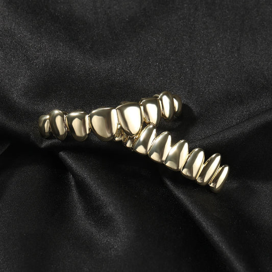 14K Gold Polished Plated Grillz