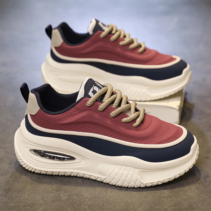 Men's Fashionable Thick Soled Skateboarding Shoes