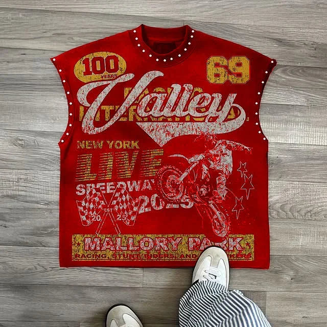 Y2K Studded Retro Punk Tank Top