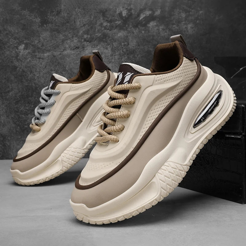 Men's Fashionable Thick Soled Skateboarding Shoes