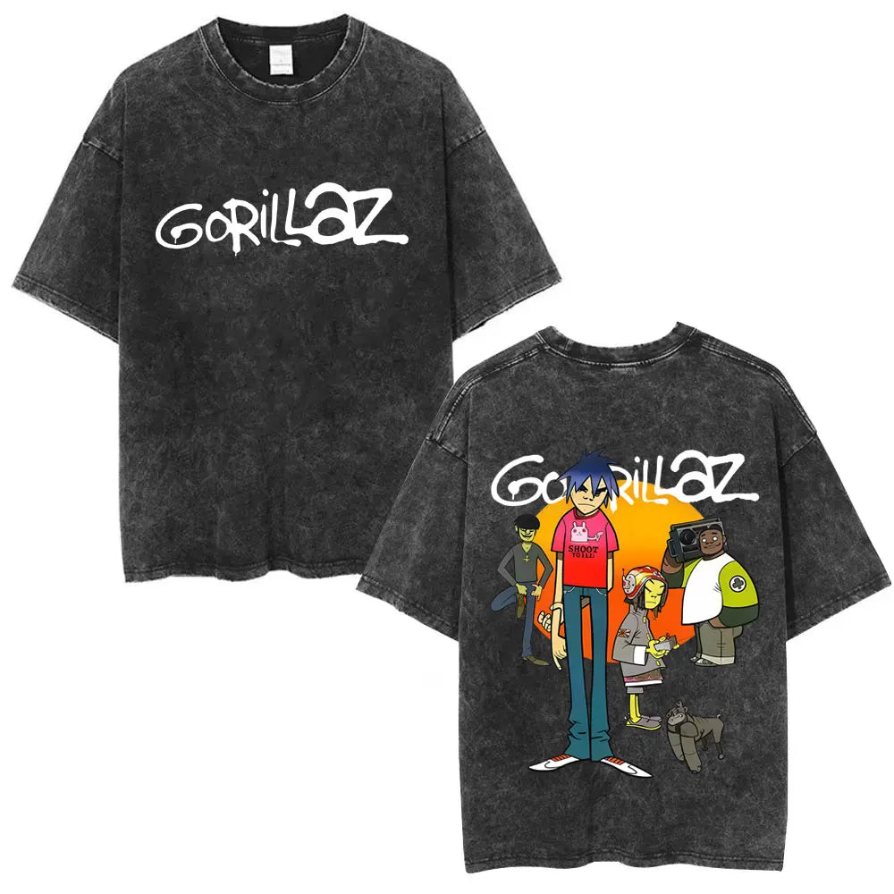 Vintage Gorillaz Punk Graphic T-shirt