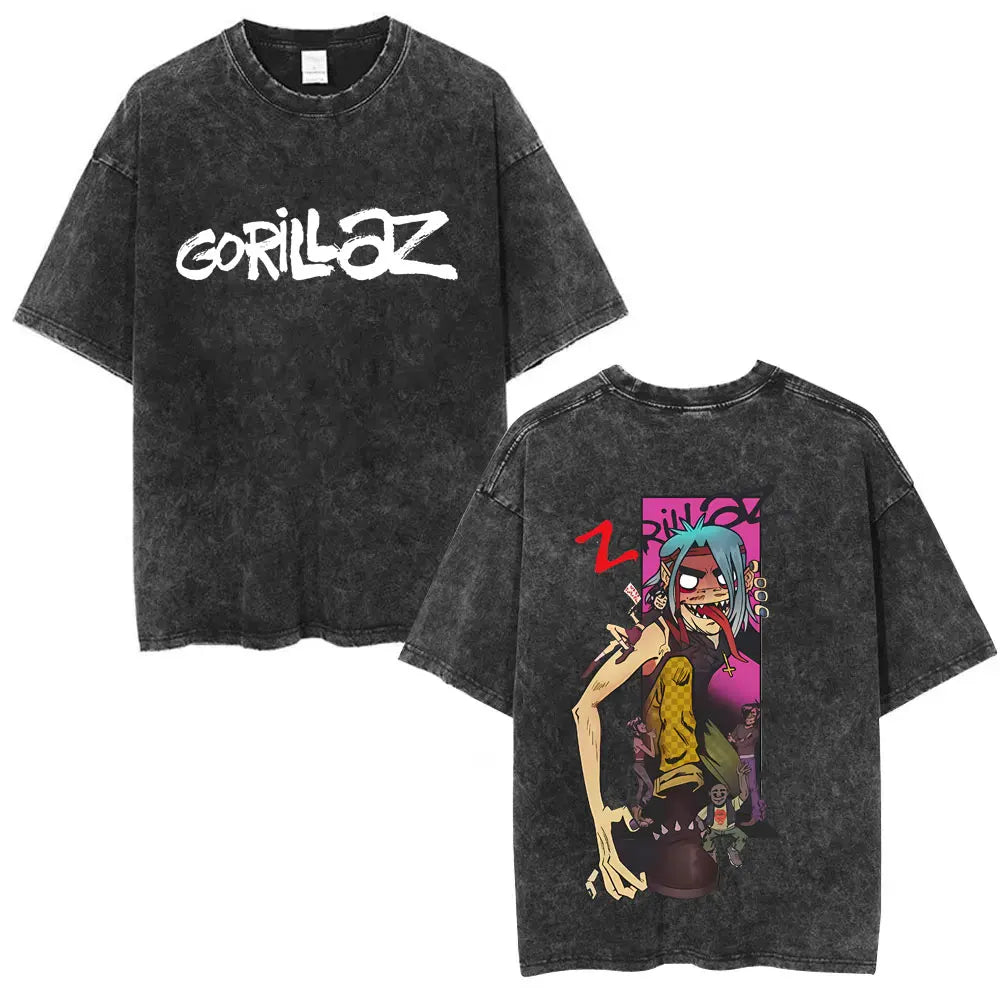 Vintage Gorillaz Punk Graphic T-shirt