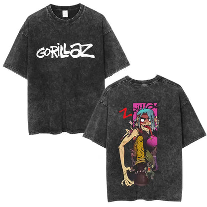 Vintage Gorillaz Punk Graphic T-shirt