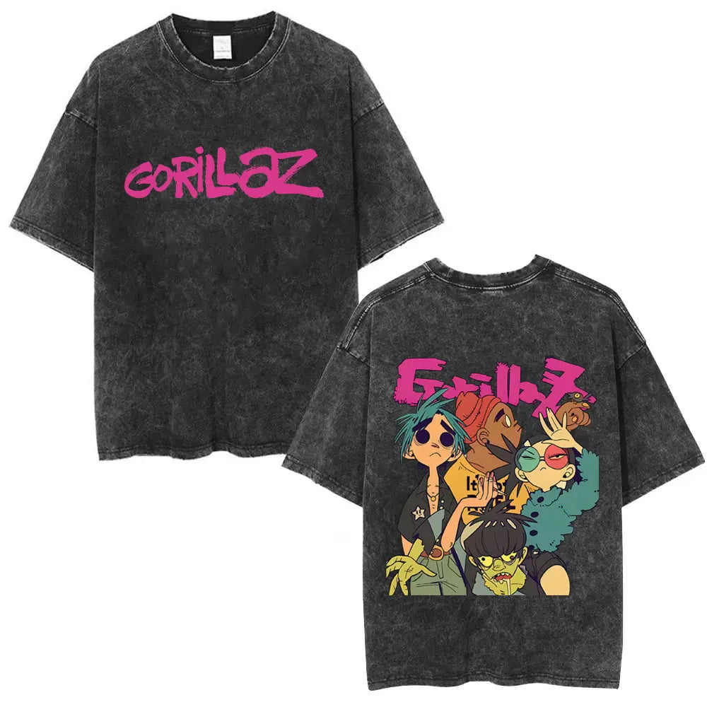 Vintage Gorillaz Punk Graphic T-shirt