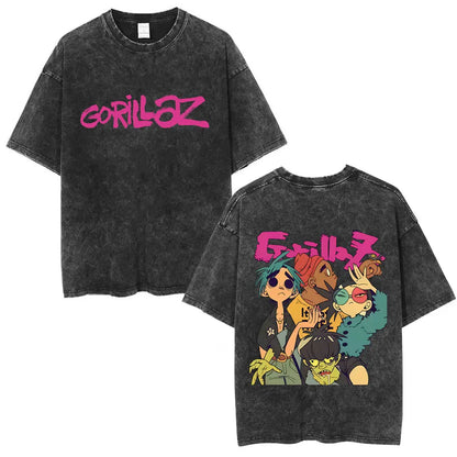Vintage Gorillaz Punk Graphic T-shirt