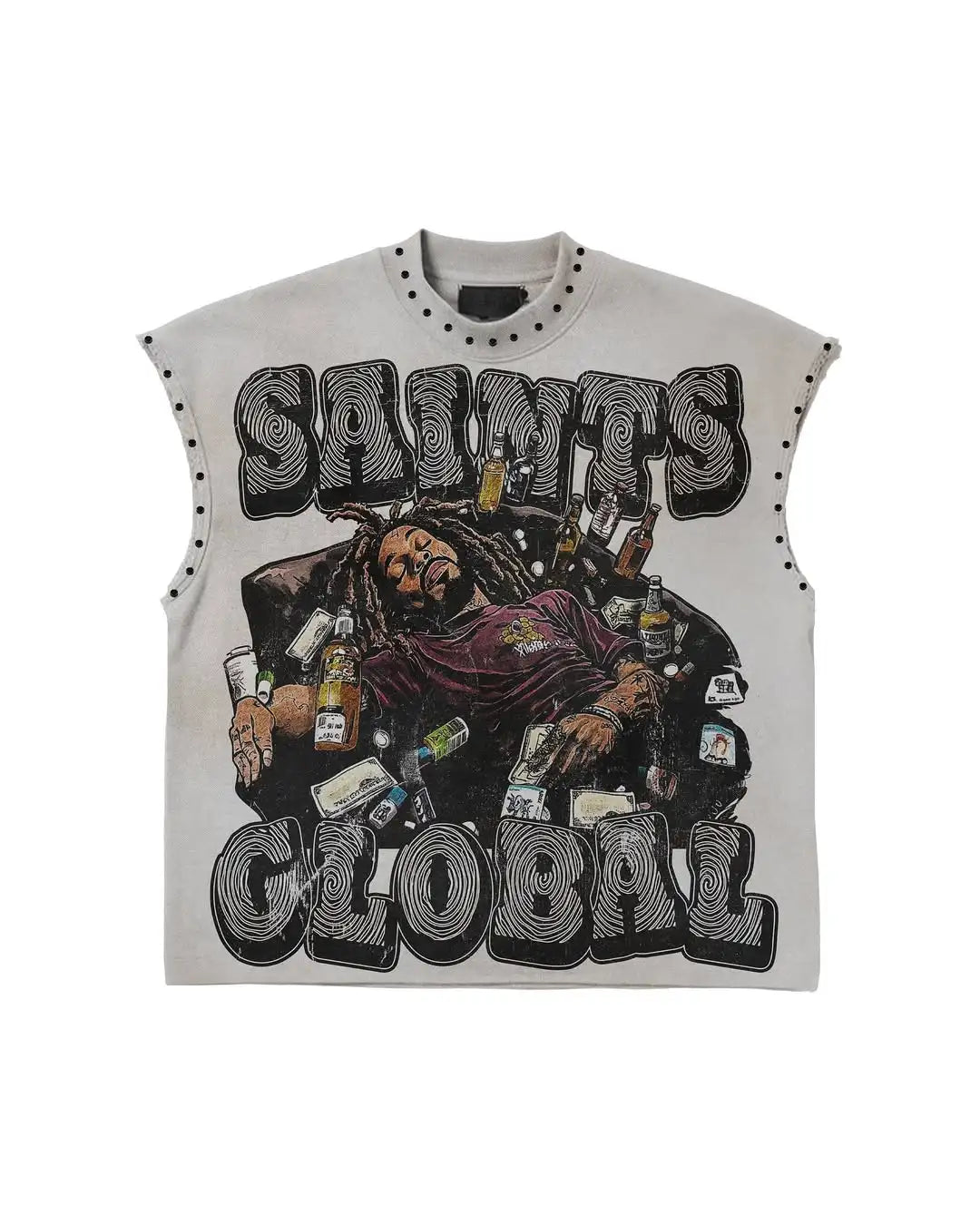 Y2K Studded Retro Punk Tank Top