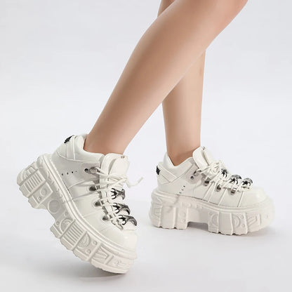 Women's Chunky Retro Platform Ankle Boots