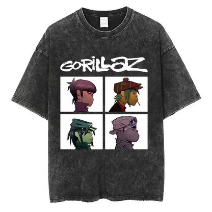 Vintage Gorillaz Punk Graphic T-shirt