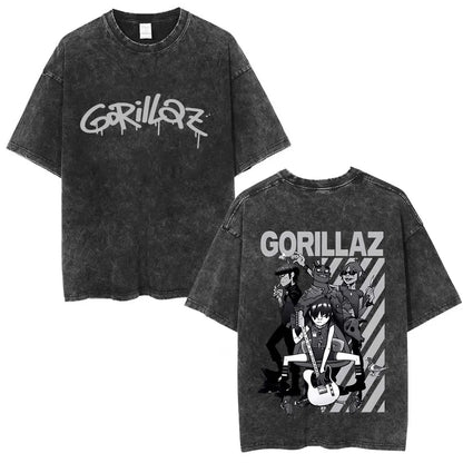 Vintage Gorillaz Punk Graphic T-shirt