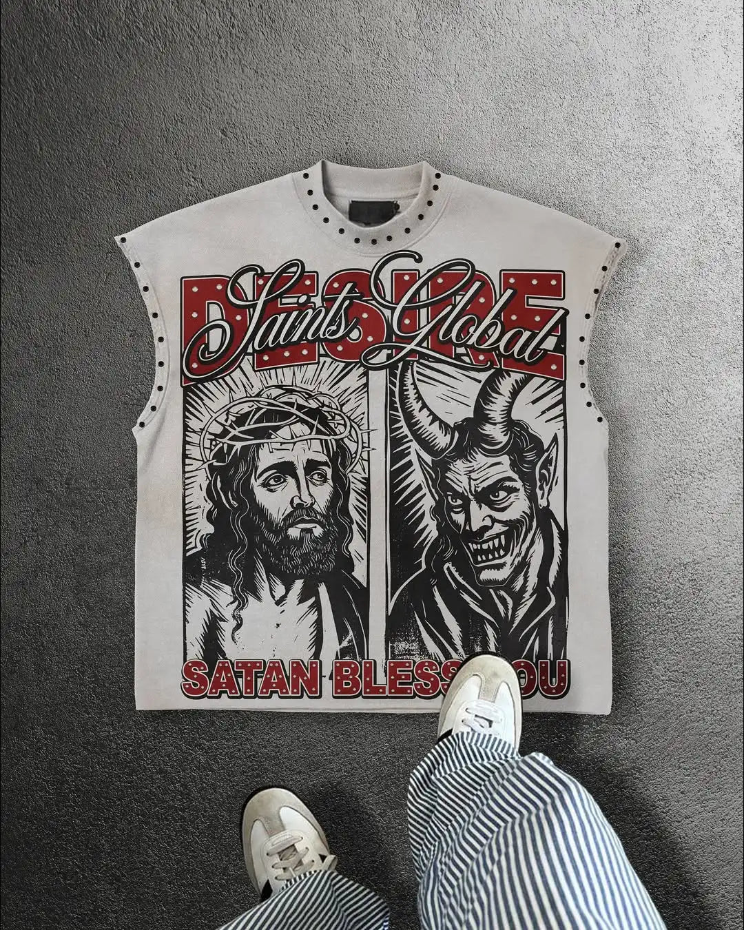 Y2K Studded Retro Punk Tank Top