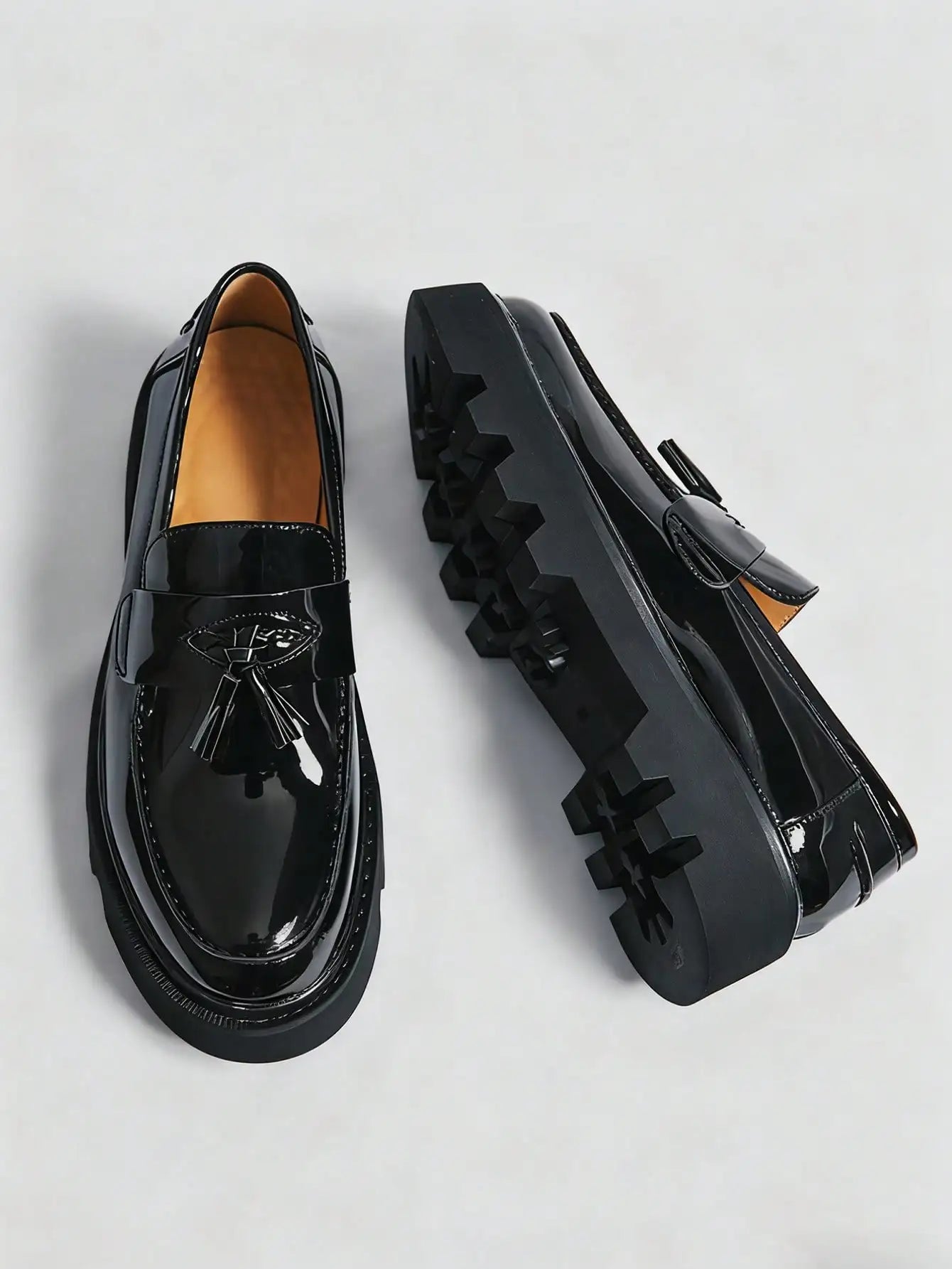 Men's Classic Fashion Thick Sole Penny Loafers Slip-On Business Dress Shoes