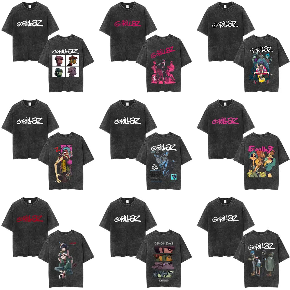 Vintage Gorillaz Punk Graphic T-shirt