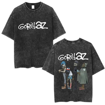Vintage Gorillaz Punk Graphic T-shirt