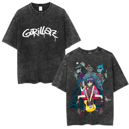Vintage Gorillaz Punk Graphic T-shirt